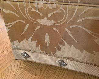 detail of copper color silk sofa -highest quality