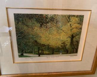 Harold Altman lithograph -Jogging Central Park II