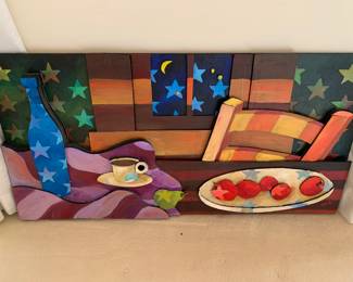 Large wood 3-D Herb Williams