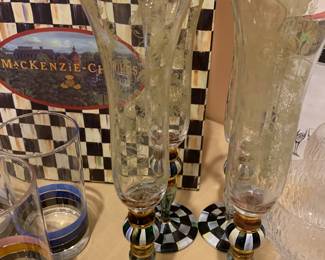 Mackenzie Childs champagne flutes