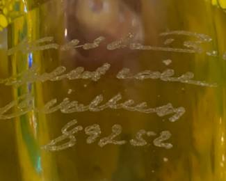 Signed art glass