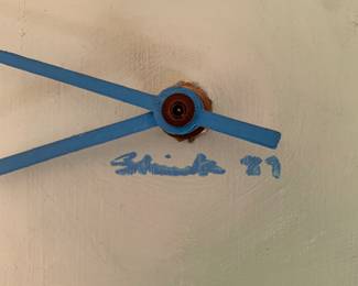 1989 painted folk art clock