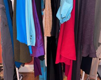one of four racks of clothing