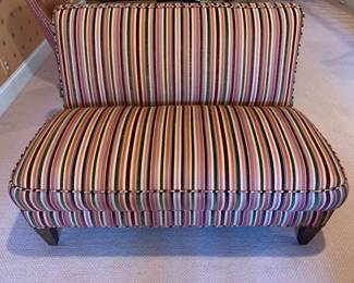 striped settee