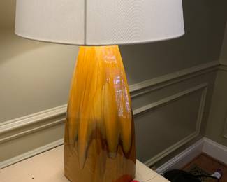 Pair of large ceramic lamps