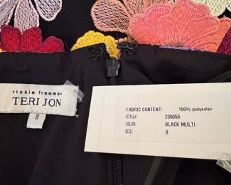 Teri Jon new with tags stunningly embroidered dress