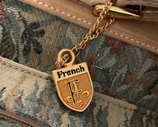 Vintage French brand luggage tapestry