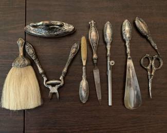 Sterling silver dresser set