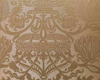 detail of gold silk fabric