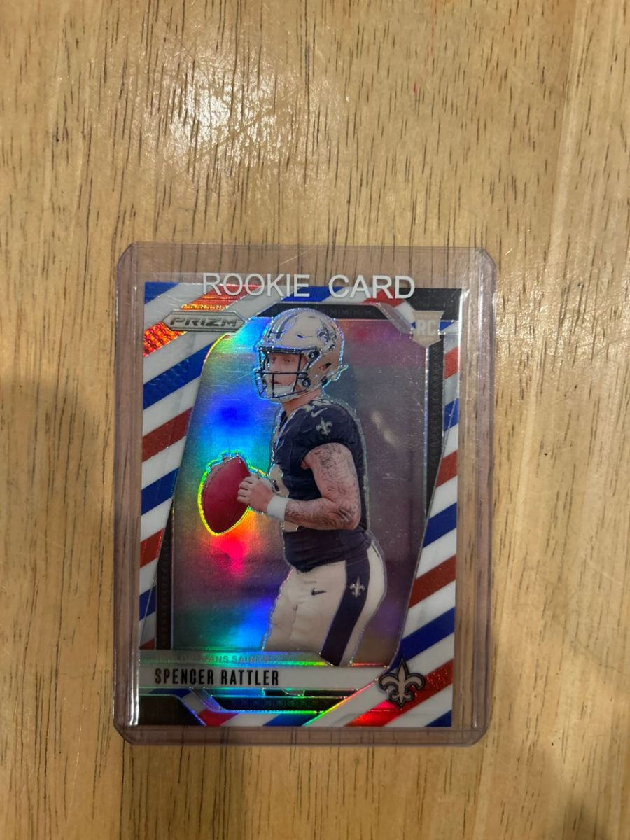 Spencer Rattler Red white and blue prizm rookie 