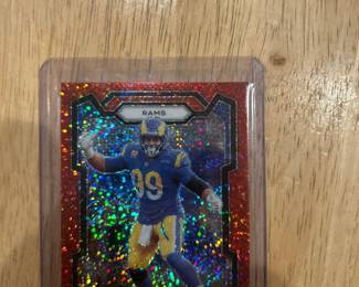 Aaron Donald prizm red sparkle short print