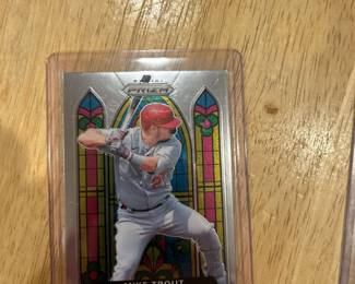 Mike Trout Prizm stained glass