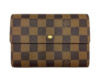 Louis Vuitton Damier Ebene Canvas French Wallet