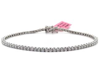 NEW! 3 Carat Diamond Tennis Bracelet in 14k White Gold