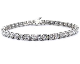 NEW! 12.00 Carat Tennis Bracelet in 14k White Gold