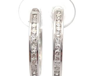 0.50 Carat Diamond Inside-Out Hoop Earrings
