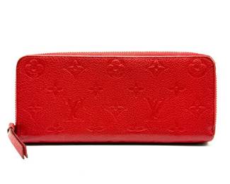 Louis Vuitton Red Monogram Empreinte Zippy Wallet