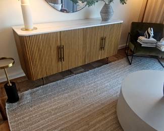 Arhaus Finnley 71" Marble Top on Honey SideBoard