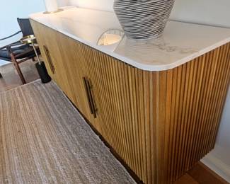 Arhaus Finnley 71" Marble Top on Honey SideBoard