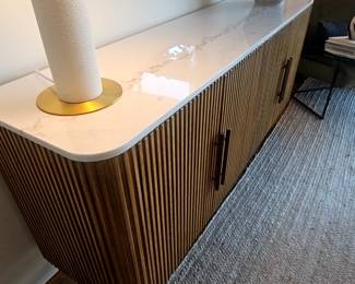 Arhaus Finnley 71" Marble Top on Honey SideBoard