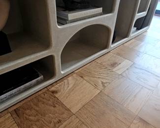 Sculptural Brutalist Style Media Console