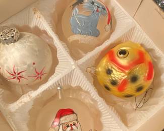 Hand painted Christmas ornaments - these $1!