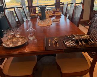 Table and ten chairs