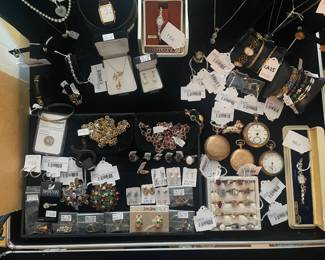 14k Blue Stone Ring (BL), 14k Green & Clear Stone Ring, 14k Blue Iridescent Stone Ring (BL), 10k Purple Stone Ring (BL)