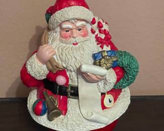 This Santa has a round base and he's cool