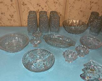 Assortment of Clear Glass (ok, the tree tray has a little color)