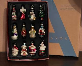Vintage Avon Santa Ornaments