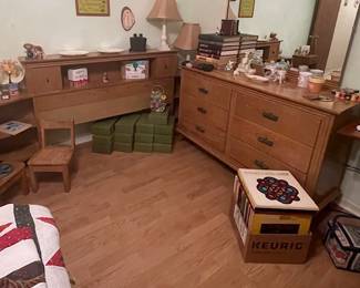 MCM Dress with Mirror and Headboard with integrated night stands flanking each end