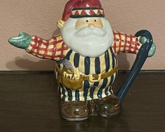 Teapot Santa, there's another in the kitchen cabinet
