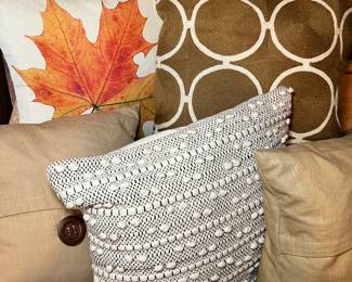 Assortment of decorative pillows