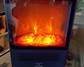 Tabletop Electric Fireplace that heats very well!