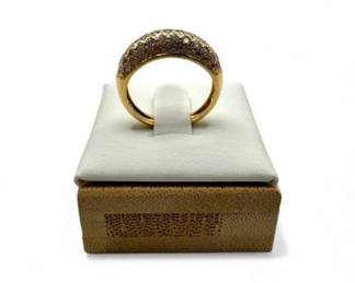 68 14KGoldDomeRingwCZStonesSize74g