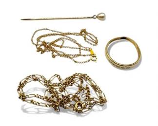 71 MixedGoldJewelryLot9K14KwDiamondAccents982gTotal