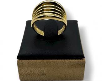 32 18KGoldItalianBandRingSize7558g