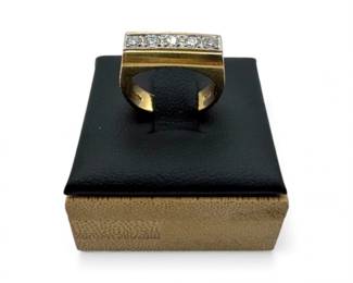 47 14KGoldDiamondBandRingPetitePinkySize568g