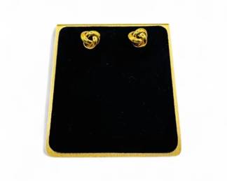 27 14KGoldLoveKnotStudEarringsClassicDesign346g