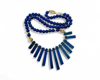 19 14KGoldBlueLapisNecklace