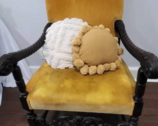 Yellow Velvet Armchair