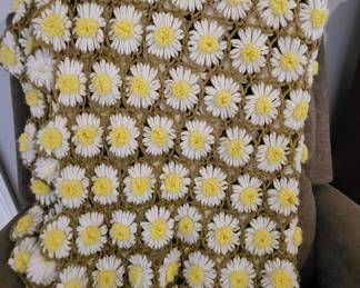 Crocheted Daisy Quilt
