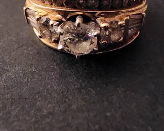 1+ Carat total Diamond Ring in 14k Yellow Gold