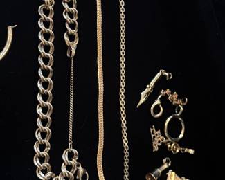 14k Gold Bracelets and Charms