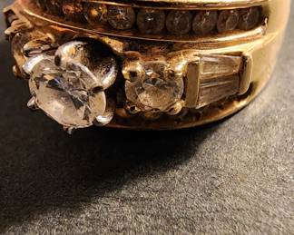 1+ Carat total Diamond Ring in 14k Yellow Gold