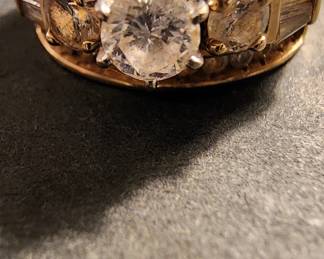 1+ Carat total Diamond Ring in 14k Yellow Gold