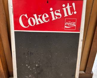 Vintage Metal Coke Is It! Chalk Board