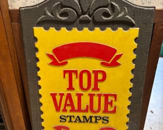Top Value Stamps Sign