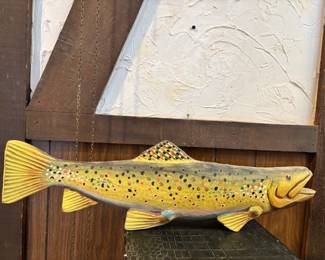 Carved Painted Trout